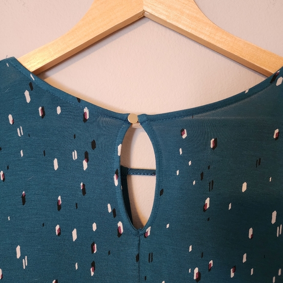 Apt 9 Teal Patterned Dress Size Small - Picture 6 of 8